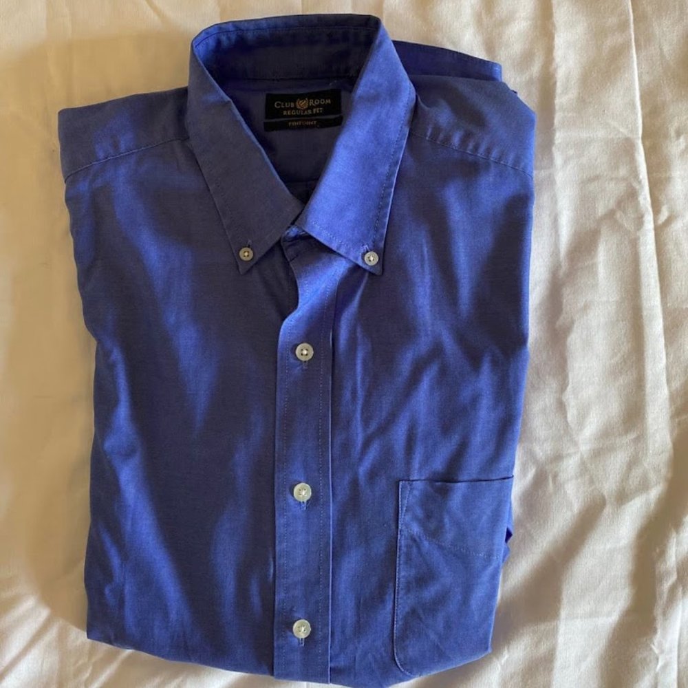 Club Room Blue Long Sleeve Shirt 16.5